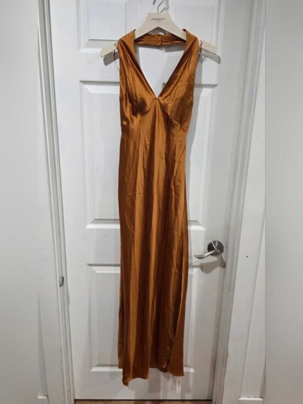 NWT Reformation Daniela Copper Silk Dress - Picture 3 of 9